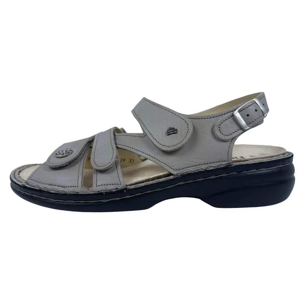 Finn Comfort Gomera Sandals Womens 10 Taupe Leather Adjustable Cushioned Support